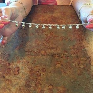 925 puffy double heart figaro link bracelet